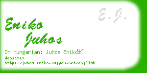 eniko juhos business card